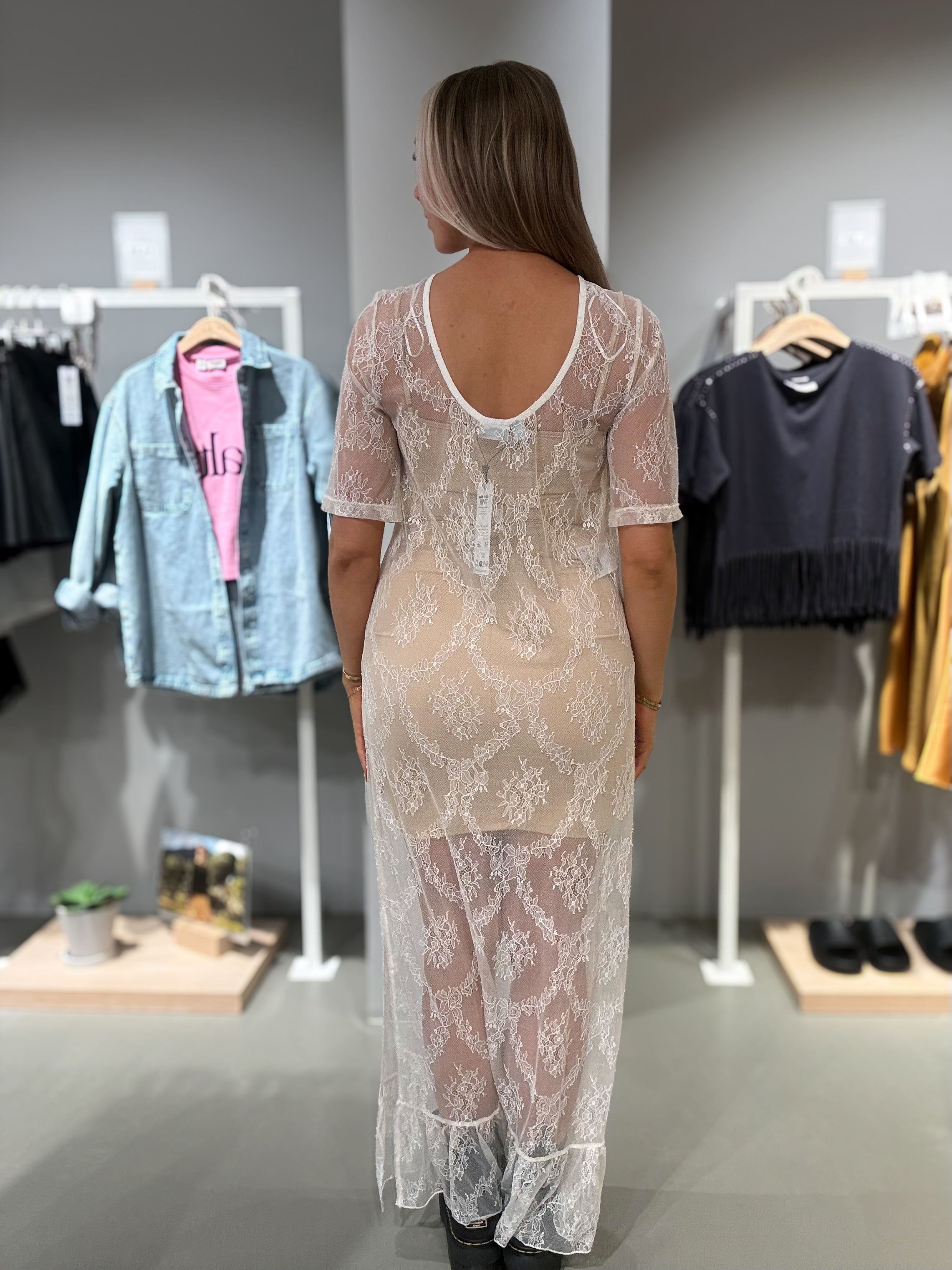 NMLUCIA Long Dress - Cloud Dancer